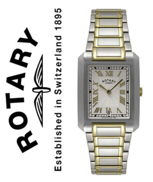 ROTARY STAINLESS STEEL MENS DUAL TONE WATCH **VALUE: R3889.00**
