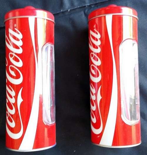 ** R1 CLEARANCE SALE ** 2 x COCA COLA STRAW TINS ( COKE )