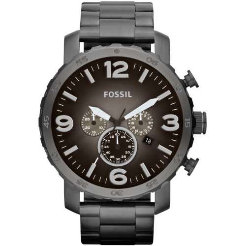 FOSSIL NATE CHRONOGRAPH STAINLESS STEEL MENS WATCH  (JR1437)  **VALUE: R4150.00**