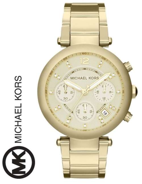 **CRAZY R1 START** MICHAEL KORS PARKER CRYSTAL GLITZ LADIES WATCH   **VALUE: R5300.00**