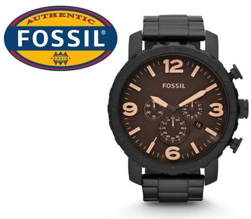FOSSIL NATE CHRONOGRAPH ION PLATED WATCH (JR1356)  **VALUE: R4150.00**