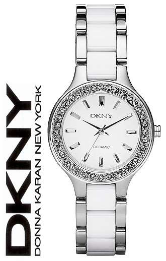 DKNY CERAMIC AND CRYSTAL STAINLESS STEEL LADIES WATCH  (NY8139) **VALUE: R4099.00**