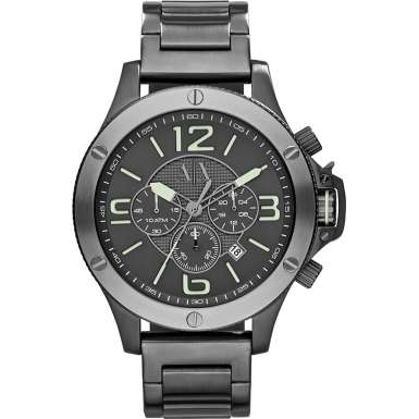 ARMANI EXCHANGE GUN-METAL CHRONOGRAPH WATCH (AX1507)  **VALUE: R5190.00**
