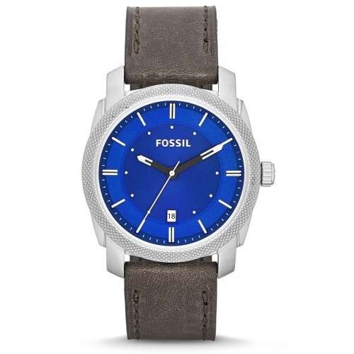 FOSSIL MACHINE STAINLESS STEEL AND LEATHER WATCH (FS4858)  **VALUE: R3900.00