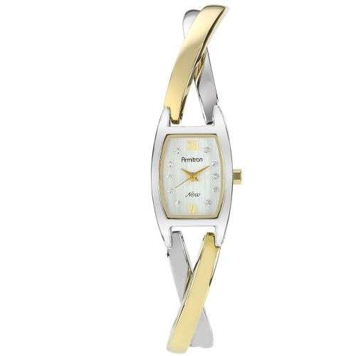 ARMITRON STAINLESS STEEL LADIES WATCH WITH CRYSTAL DIAL (75/3865)  **VALUE: R3000.00**