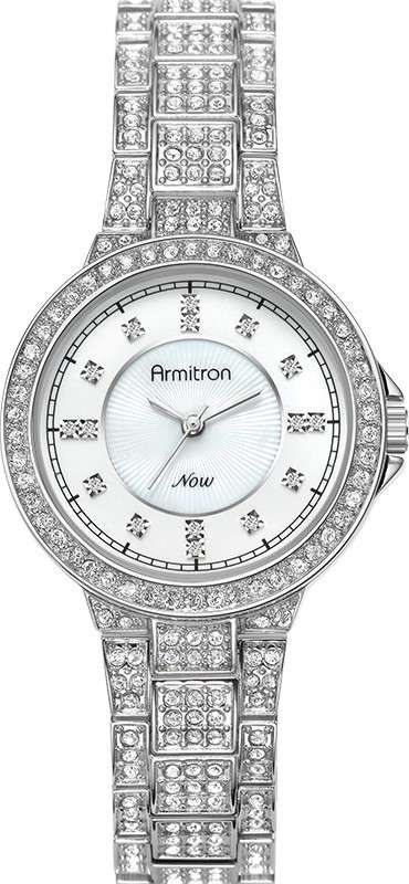 ARMITRON SWAROVSKI CRYSTAL MOTHER OF PEARL LADIES WATCH **VALUE: R3800.00**