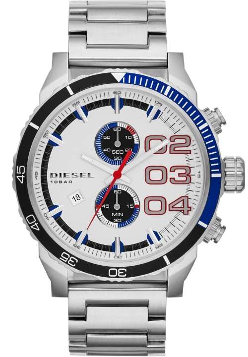 DIESEL DOUBLE DOWN CHRONOGRAPH STAINLESS STEEL WATCH  (DZ4313)  **VALUE: R5299.00**