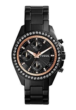 FOSSIL DECKER CRYSTAL BEZEL LADIES CHRONOGRAPH WATCH( ES3596) **VALUE: R4900.00**