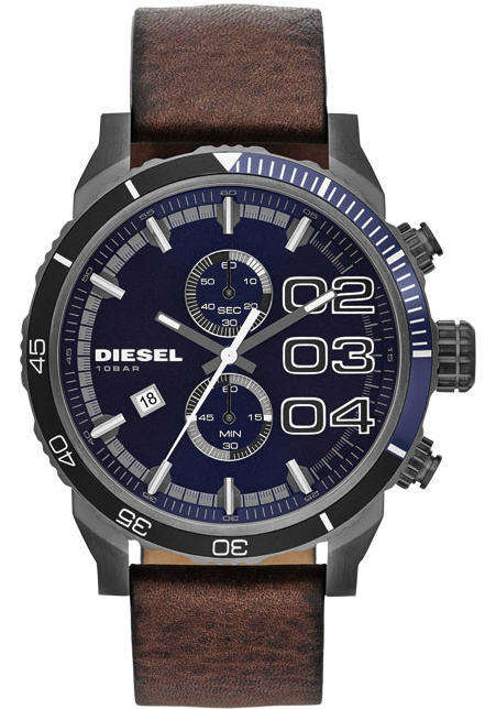 DIESEL DOUBLE DOWN CHRONOGRAPH STAINLESS STEEL WATCH  (DZ4312)  **VALUE: R5299.00**