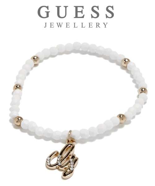 GUESS STRETCH BRACELET WITH CRYSTAL EMBELLISHED GUESS LOGO CHARM **RETAIL VALUE: R1100.00**