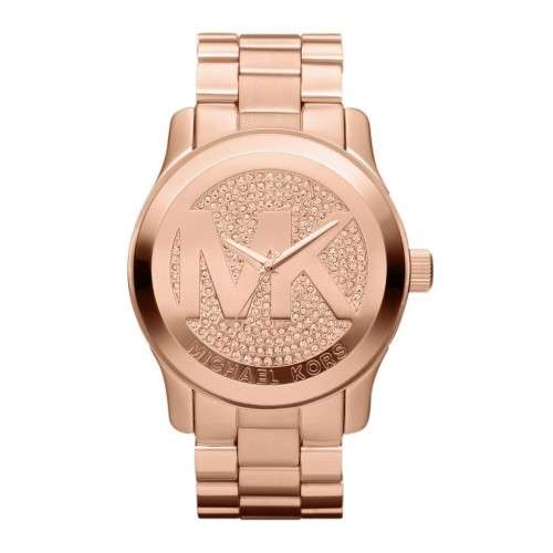 MICHAEL KORS OVERSIZE RUNWAY ROSE GOLD CRYSTAL DIAL LADIES WATCH - 45mm (MK5661) **VALUE: R5600.00**
