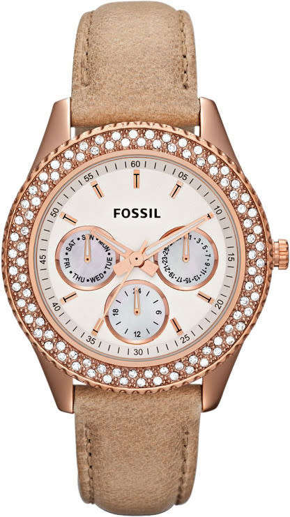 FOSSIL STELLA CRYSTAL BEZEL ROSE GOLD LADIES WATCH (ES3104) **VALUE: R4300.00**