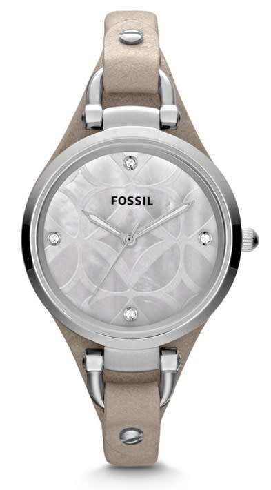 FOSSIL GEORGIA CRYSTAL DIAL WITH CALF SKIN STRAP LADIES WATCH (ES3150)  **VALUE: R3600.00**