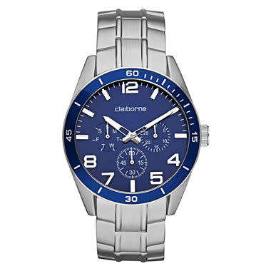 CLAIBORNE STAINLESS STEEL MULTIFUNCTION MENS WATCH  (CLM1081)