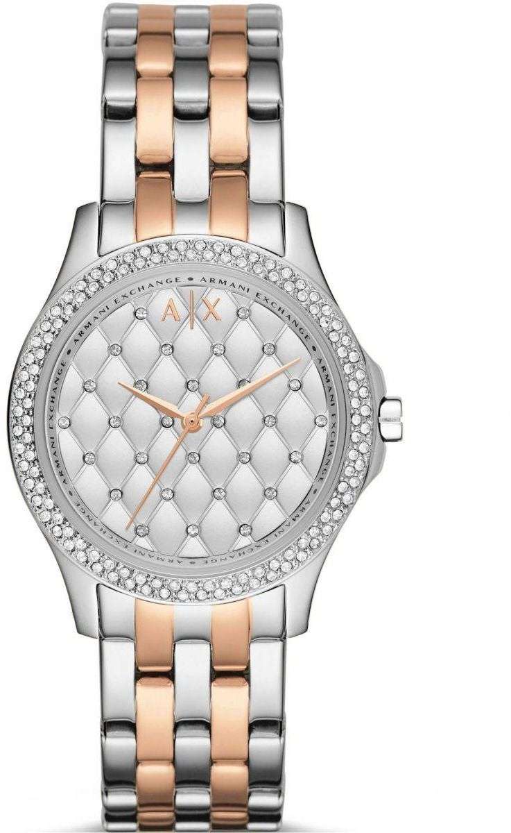 ARMANI EXCHANGE AX5249 2 Tone SS & Rose Gold Quartz Women Watch