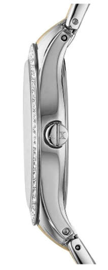 BLACK FRIDAY SALE - ARMANI EXCHANGE AX5519 2 TONE SS and GP QUARTZ WOMEN WATCH