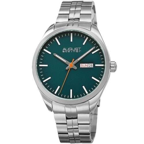 BLACK FRIDAY -  August Steiner Men`s Turquoise Dial Stainless Steel Watch  **VALUE: R4800.00