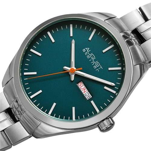 BLACK FRIDAY -  August Steiner Men`s Turquoise Dial Stainless Steel Watch  **VALUE: R4800.00