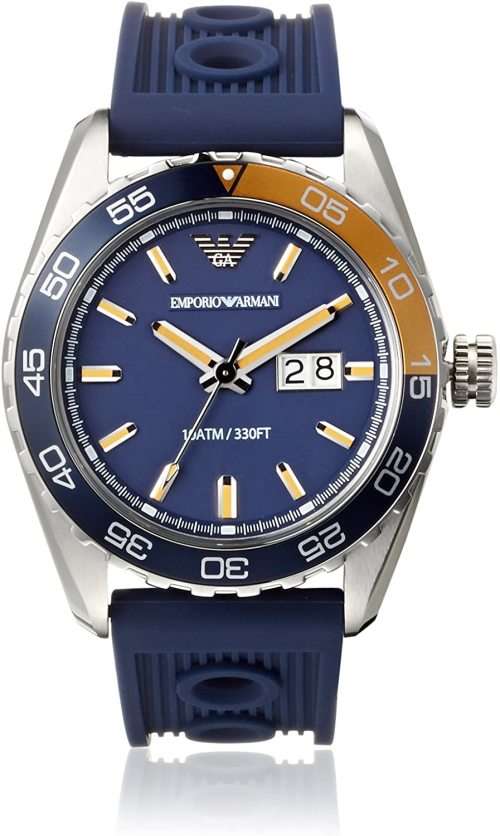 Emporio Armani Sportivo Navy Dial Silicone Strap Men`s Watch (AR6045) VALUE: R4800.00