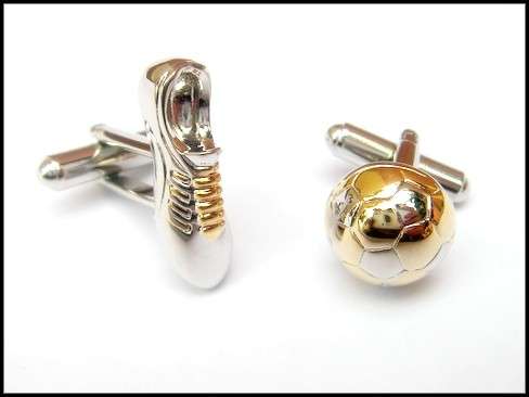 ** SOCCER BOOT AND BALL CUFFLINKS **