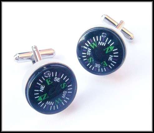 ** COMPASS CUFFLINKS / CUFF LINKS **