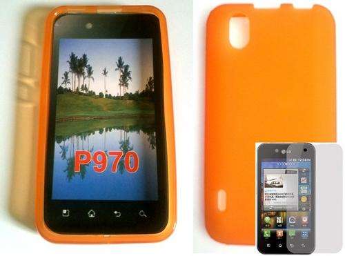 ** CRAZY R1 START ** LG OPTIMUS BLACK (P970) CASE / COVER + FREE SCREEN PROTECTOR - ORANGE **