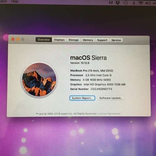 MacBook Pro Unibody (13-inch, Mid 2012)