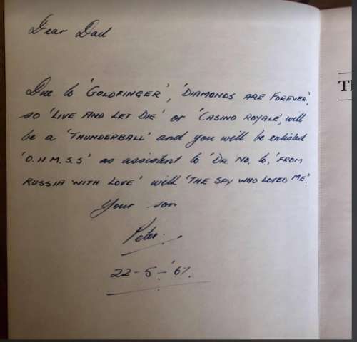 The Life of Ian Fleming, by John Pearson, 1966 1st Ed Jonathan Cape ex libris ILF Inscribed