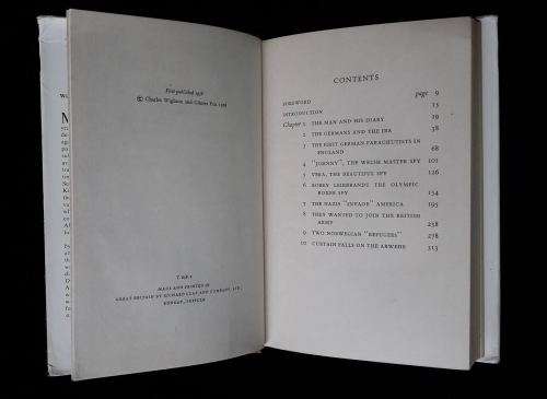 They Spied on England - C Wighton and G Peis, German Secret Service-  Lahousen Diaries 1st Ed 1958