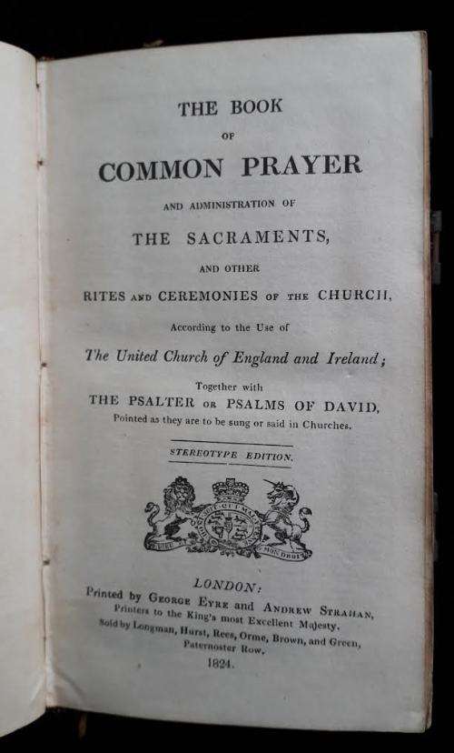 BIBLE (Polyglot English version 1828) and Common Prayer book 1824. Antique.