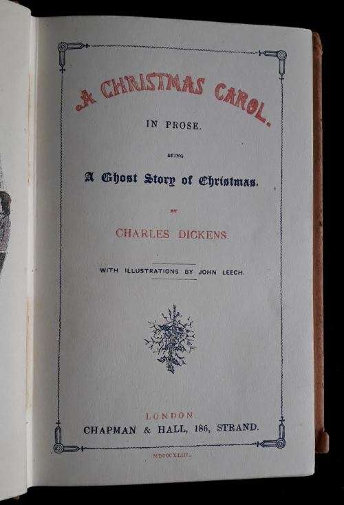 A Christmas Carol by Charles Dickens. 1922 with dust jacket! Facsimile of 1843 edition. RARE.