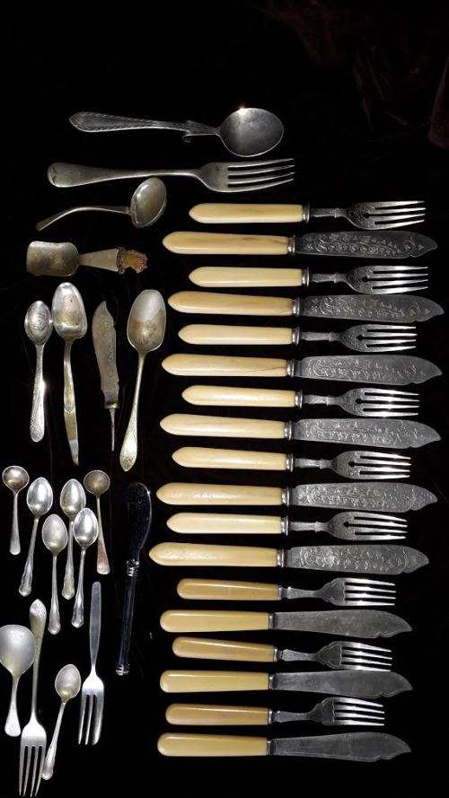 Vintage cutlery items, mostly silver plated. Various. Offers welcome.