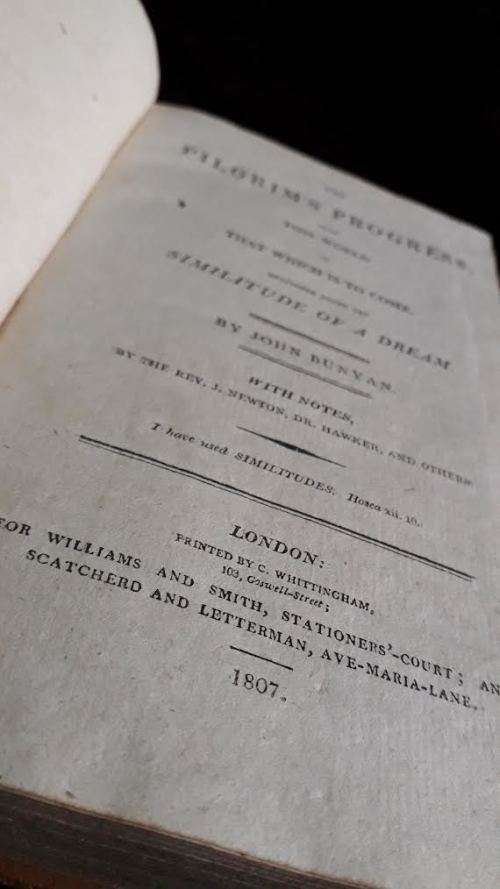 Pilgrim`s Progress by John Bunyon-London 1807. Plus Free Book: 2 Little Pilgrims Progress. 1897.