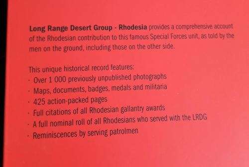 Rhodesia - Long Range Desert Group. The Men Speak. Jonathan Pittaway. 2002. Rare private publication