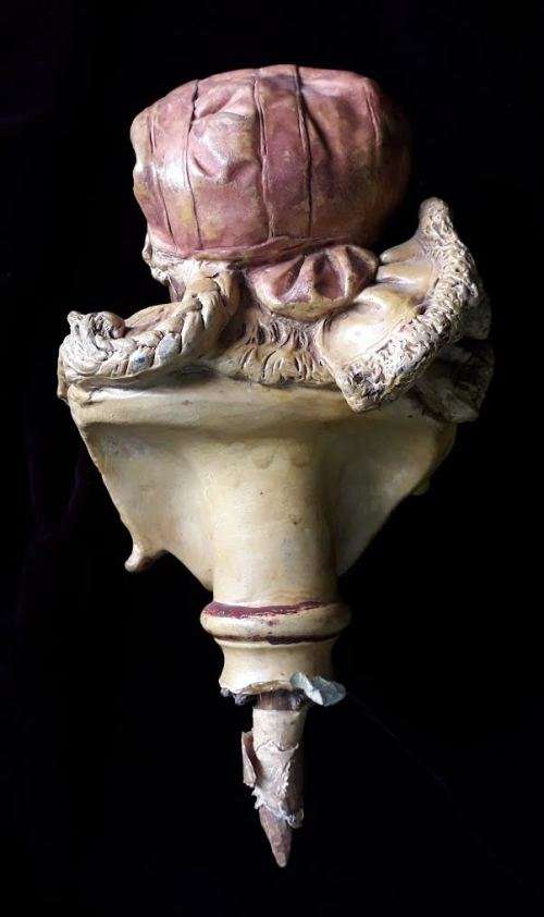 Antique 19th Century painted plaster bust.