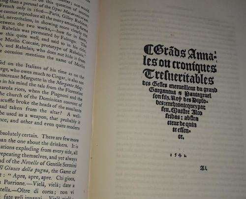 Rabelais, lives of Gargantua and his son Pantagruel. 1892. Illustr. by Anatole de Montaiglon. 2 vols