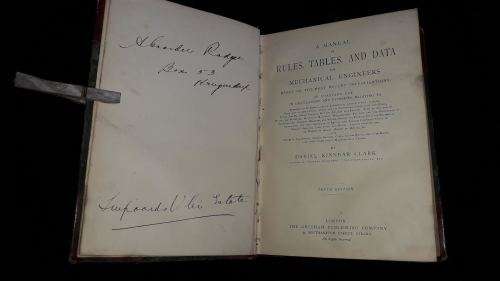 Manual of Rules, Tables and Data for Mechanical Engineers by Daniel Clark. 10th Ed. OFFERS WELCOME.