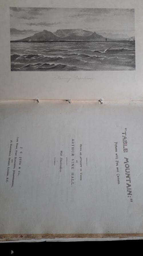 AFRICANA Table Mountain - Pictures with pen and camera. Arthur Vine Hall. Victorian era.