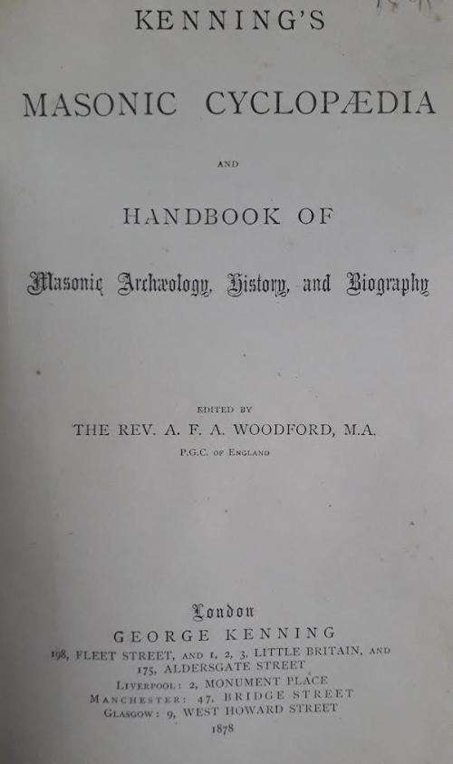 Freemason Book: Kenning`s Handbook and Cyclopaedia of Freemasonry. 1878.