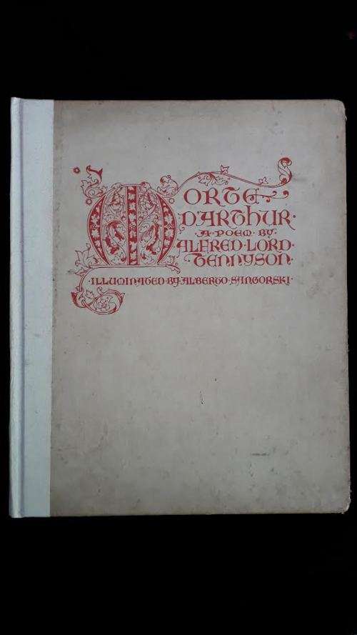 Mort D`Arthur - Illustrator Alberto Sangorski of Illuminated Poem by Alfred Lord Tennyson. 1937