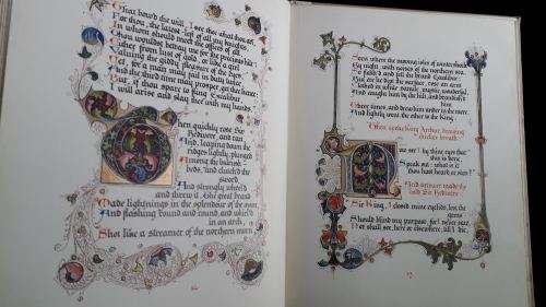 Mort D`Arthur - Illustrator Alberto Sangorski of Illuminated Poem by Alfred Lord Tennyson. 1937