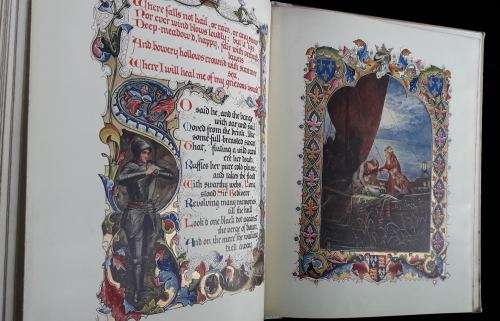 Mort D`Arthur - Illustrator Alberto Sangorski of Illuminated Poem by Alfred Lord Tennyson. 1937