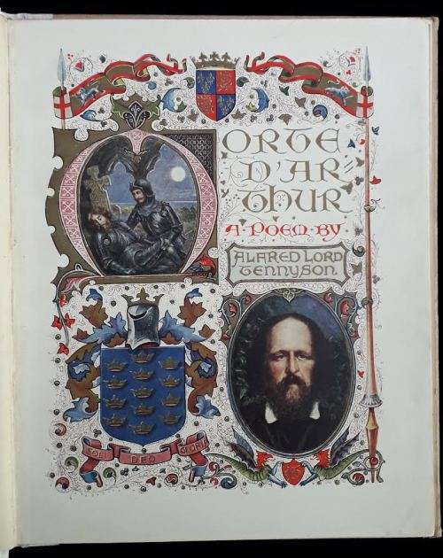 Mort D`Arthur - Illustrator Alberto Sangorski of Illuminated Poem by Alfred Lord Tennyson. 1937