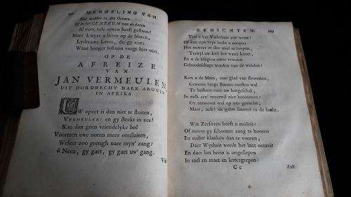 JAKOB ZEEUS, Overgeblewe gedichten, gedrukt by Arnold Willis, Rotterdam, 1726. RARE!!