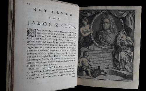JAKOB ZEEUS, Overgeblewe gedichten, gedrukt by Arnold Willis, Rotterdam, 1726. RARE!!