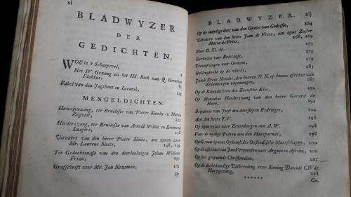JAKOB ZEEUS, Overgeblewe gedichten, gedrukt by Arnold Willis, Rotterdam, 1726. RARE!!