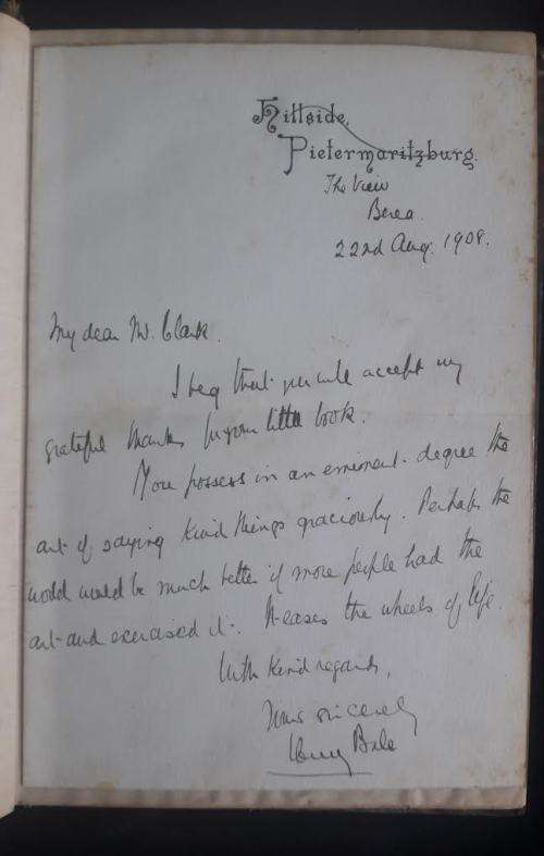 Anecdota, RD Clark, Headmaster Maritzburg College 1879 - 1902. Published 1908.