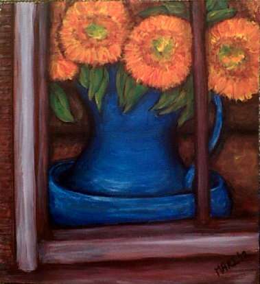 Original Mari Mackie -  Pretty in Blue 1 - 280 X 300mm