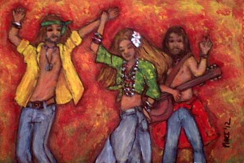 Hippie Peace Freaks 4 - Mari Mackie Original 200 X 300mm