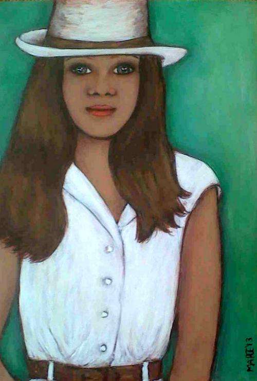 Annabell - Green background - Original Mari Mackie - 290 X 420mm